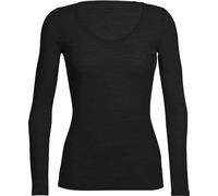 Icebreaker - Sous-vêtement en laine de mérinos - W Merino 150 Siren LS Sweetheart Black pour Femme en Laine - Taille XS - Noir Noir XS