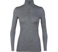 Icebreaker - Sous-vêtement en laine de mérinos - W Merino 200 Oasis LS Half Zip Gritstone Heather pour Femme en Laine - Taille L - Gris Gris L
