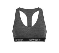 Icebreaker Sprite Racerback Brassière de Sport Femme Gritstone Heather/Black FR : S (Taille Fabricant : S)