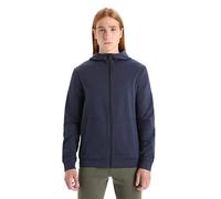 Icebreaker Sweat à Capuche Zippé Central Classique Manches Longues Homme - Couche Intermédiaire en Laine Mérinos - Midnight Navy, XXL