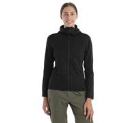 icebreaker - 560 RealFleece Elemental II LS Zip Hoodie - Polaire en laine mérinos femme Black - S