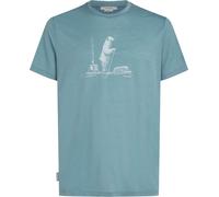 Icebreaker - T-shirt à manches courtes en laine de mérinos - M Merino 150 Tech Lite SS T Pol Paddle Blue Ash pour Homme en Laine - Taille S - Bleu Bleu S