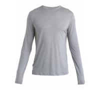 Icebreaker - T-shirt à manches longues léger et respirant - M Merino 125 Cool-Lite Sphere III LS Tee Metro Heather pour Homme - Taille M - Gris Gris M