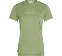 Icebreaker - T-shirt de randonnée en laine de mérinos léger - W Merino 150 Tech Lite SS Tee Sparkling Stars Lichen pour Femme en Laine - Taille S - Vert S