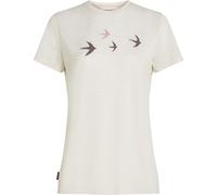 Icebreaker - T-shirt de randonnée en laine de mérinos légère - W Merino 150 Tech Lite SS Tee Bird Transit Ecru Heather pour Femme en Laine - Taille XS Beige XS