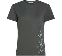 Icebreaker - T-shirt de randonnée en laine de mérinos - W Merino Blend Core SS Tee Panax Obsidian pour Femme en Laine - Taille M - Gris Gris M