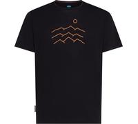 Icebreaker - T-shirt de randonnée léger en laine de mérinos - M Merino Blend 125 Cool-Lite Sphere SS Tee Across the Peaks Black pour Homme en Laine - Noir S