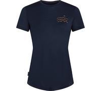 Icebreaker - T-shirt de randonnée léger en laine de mérinos - W Merino Blend 125 Cool-Lite Sphere SS Tee Acrss the Pks Mdnight Navy pour Femme en Navy XS