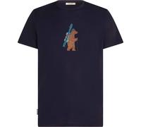 T-shirt Icebreaker 150 Tech Lite Bear Tour manches longues bleu marine marron - L
