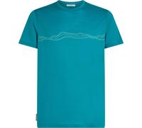 Icebreaker - T-shirt en laine de mérinos - M Merino 150 Tech Lite SS Tee Mountain Pulse Topaz pour Homme en Laine - Taille L - Bleu Bleu L