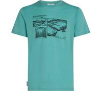 Icebreaker - T-shirt en laine de mérinos - M Merino 150 Tech Lite SS Tee The Climb Hydro pour Homme en Laine - Taille 35-37 - Navy Navy 35-37