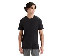 icebreaker T-Shirt en Tencel Lyocell Coton SS pour Hommes - pour L'Aventure, la Gym et l'Entraînement - Noir, S