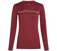 ICEBREAKER W 200 Oasis Ls Crewe Mtpu - Femme - Rouge - taille M- modèle 2025