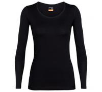 Icebreaker 200 Oasis Scoop Merino Long Sleeve Base Layer Noir XL Femme