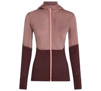 Icebreaker - Women's 200 RealFleece Descender L/S Zip Hoodie - Sweat à capuche en mérinos - S - summit / java / acid pink / cb