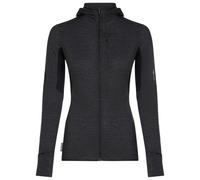 Icebreaker - Women's 200 RealFleece Descender L/S Zip Hoodie - Sweat à capuche en mérinos - XL - jet heather / black / cb
