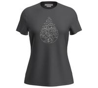 Icebreaker - Women's Merino 150 Tech Lite III S/S Hike Path - Haut en mérinos - L - obsidian