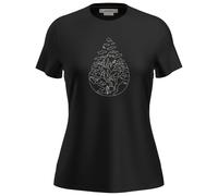 Icebreaker Merino 150 Tech Lite Iii Hike Path Short Sleeve T-shirt Noir M Femme