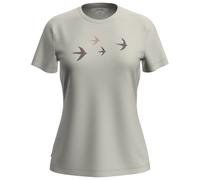 Icebreaker - Women's Merino 150 Tech Lite S/S Bird Transit - Haut en mérinos - S - ecru heather