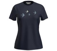Icebreaker - Women's Merino 150 Tech Lite S/S Bird Transit - Haut en mérinos - S - midnight navy