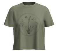 Icebreaker T-shirt randonnée Merino 150 Tech Lite Crop Seed Story manches courtes Lichen Femme L