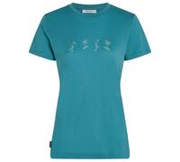 Icebreaker - Women's Merino 150 Tech Lite S/S Tee Snow Day - Haut en mérinos - M - topaz