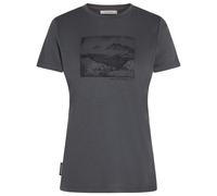 Icebreaker - Women's Merino 150 Tech Lite S/S Tee Terrain - Haut en mérinos - M - obsidian