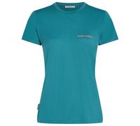 Icebreaker - Women's Merino 150 Tech Lite S/S Teeib Wordmark - Haut en mérinos - L - topaz