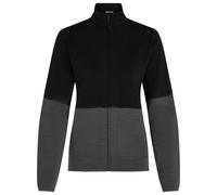 Icebreaker - Women's Merino 400 RealFleece Descender L/S Zip - Veste en laine mérinos - XS - black / obsidian / cb