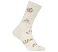 Icebreaker - Women's Merino Lifestyle UL Crew Camp Essentials - Chaussettes multifonctions - Unisex M | EU 42-44 - ecru heather / sand