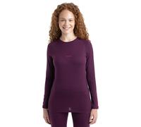 Icebreaker Zoneknit 200 Long Sleeve Crewe Femme Bordeaux - Vêtements outdoor femmes M