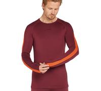Icebreaker Zoneknit 200 Long Sleeve Crewe Homme Bordeaux - Maillots manches longues outdoor hommes M