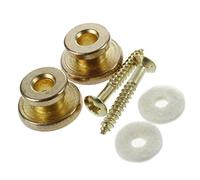 ICECHEN Lot de 2 boutons de sangle dorés avec vis de montage pour mandoline guitare