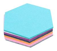 ICECHEN Lot de 6 planches à goujons en feutre hexagonal, bulletin autocollant mémo photo en mousse, carreaux décoratifs muraux, 6 punaises 5,5 x 5 x 0,2 pouces