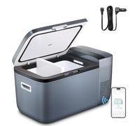 ICECO GO20 Réfrigérateur portable double zone 12 V, 20 l alimenté par SECOP, contrôle par application -17,8 °C à 10 °C 12/24 V CC et 110-240 VAC, mini glacière compacte pour la maison et l'extérieur |