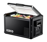 ICECO VL35 ProS Réfrigérateur portable de 35 litres, couvercle multidirectionnel, double USB et DC 12/24 V, AC 110-240 V, réfrigérateur compact en acier alimenté par SECOP, -17,8 °C à 10 °C,