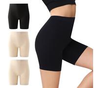 IceCony Short Anti Frottement Cuisse Femme Shorty Femme Coton Legging Court Short sous Robe Femme Boxer Femme Coton Fe Cycliste Femme sous Jupe Culotte pour Mettre Sport Noir Couleur XS Lot De 3
