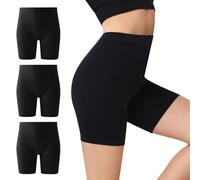 IceCony Shorty Anti Frottement Cuisse Femme Jupe Short Femme Ete Legging Court Short sous Robe Cycliste Femme sous Jupe Boxer Femme Coton Fe Culotte pour Mettre Sport Noir M Lot De 3
