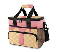 Icecream B Sac isotherme isotherme pour pique-nique, plage, pique-nique, camping, voyage, homme et femme Rose