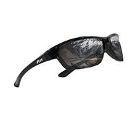 ICECUBE Avento Lunettes de soleil de sport polarisées UV400 avec fonction antidérapante et monture légère pour homme et femme lors de la conduite, de la course (BLK)