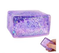 IceCube - Cube de glace à paillettes Squish-y - Boules anti-stress en sucre malt - Cubes anti-stress à taille lente pour adultes, lumière polaire colorée, pour enfants et adultes, soulagement de