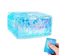 IceCube - Cube de glace à paillettes Squish-y - Boules anti-stress en sucre malt - Cubes anti-stress à taille lente pour adultes, lumière polaire colorée, pour enfants et adultes, soulagement de