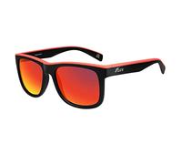 ICECUBE Hyperbolic Lunettes de soleil polarisées Hyperboliques pour homme et femme Protection UV400, antidérapantes, légères, (Noir mat/rouge)