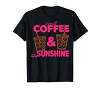 Iced Coffee and Sunshine All Day Every Day Summer Funny Meme T-Shirt
