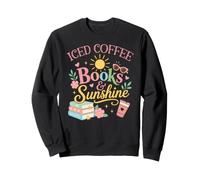 Iced Coffee Books & Sunshine Summer Reading Spicy Book Girl Sweatshirt
