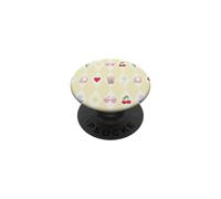 Iced Coffee Noeuds Lunettes de Soleil en Forme de cœur Jaune PopSockets PopGrip Adhésif