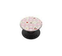 Iced Coffee Noeuds Lunettes de Soleil Motif cœurs Rose PopSockets PopGrip Adhésif