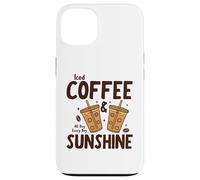Iced Coffee & Sunshine Every Day All Day Funny Summer Coque pour iPhone 13