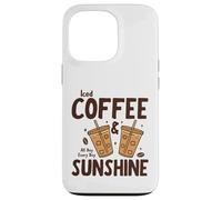 Iced Coffee & Sunshine Every Day All Day Funny Summer Coque pour iPhone 13 Pro