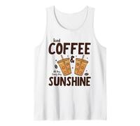 Iced Coffee & Sunshine Every Day All Day Funny Summer Débardeur